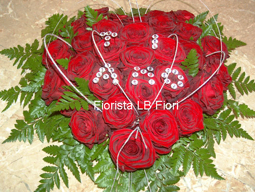 Cuore di rose rosse