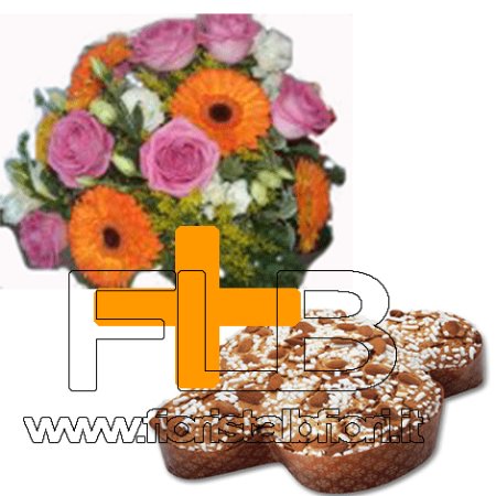 Bouquet fiori misti + colomba