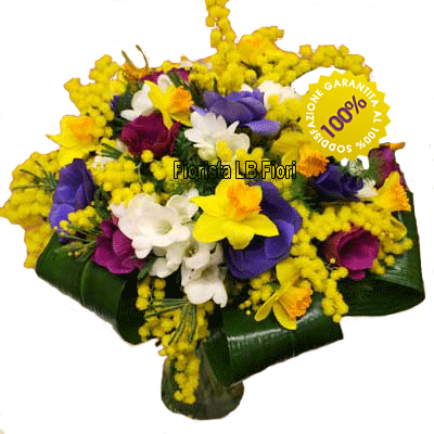 Bouquet fiori Colorati e Mimosa