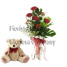 Red Roses and teddy Bear