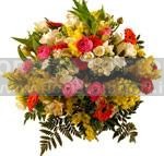Bouquet di fiori di campo e mimosa - bouquet fiori festa della donna -