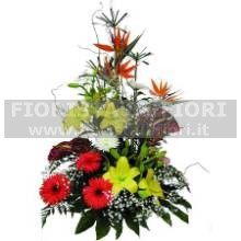 COMPOSIZIONE DI FIORI MISTI IN SPUGNA