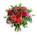 Bouquet di fiori rossi con rose