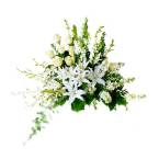 Composizione di fiori misti bianchi